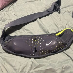 Nike Black and Neon Yellow running Belt Bag